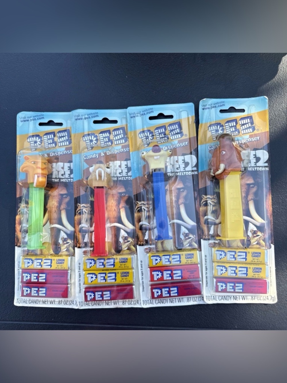 PEZ Ice Age 2 The Meltdown Manny Sid Scrat Diego 2006 Set Of 4